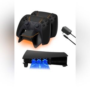 NexiGo PS5 Horizontal Stand with Controller Charger & Cooling Fans, Playstation